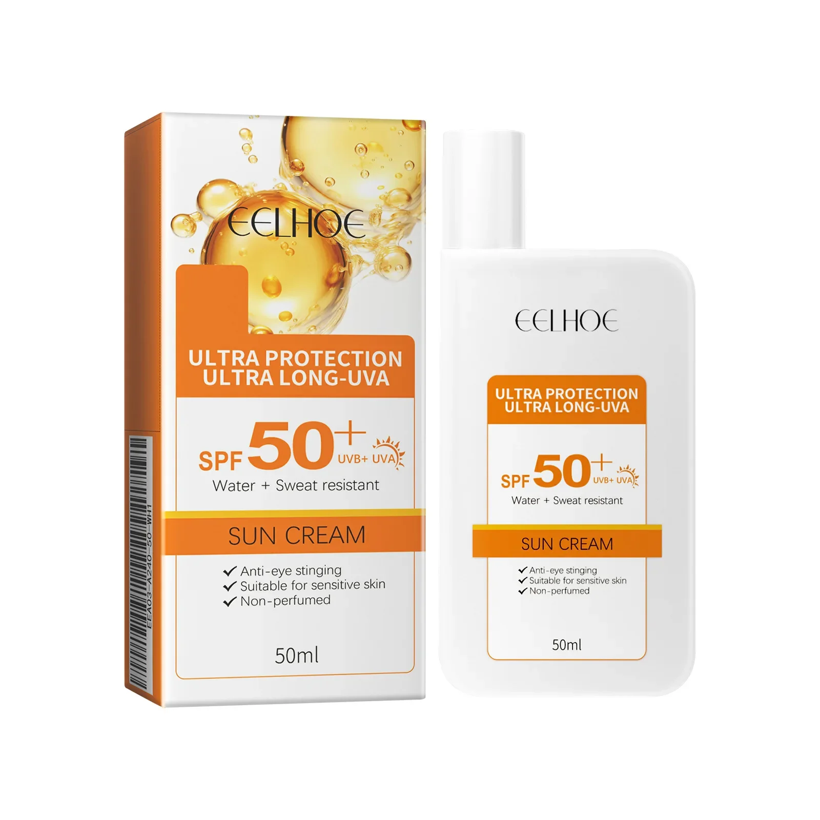 

50ml Body Sunscreen Moisturizing EELHOE Sunscreen for Summer Sweatproof and Non-Greasy even Skin Tone Skin Protection Cream