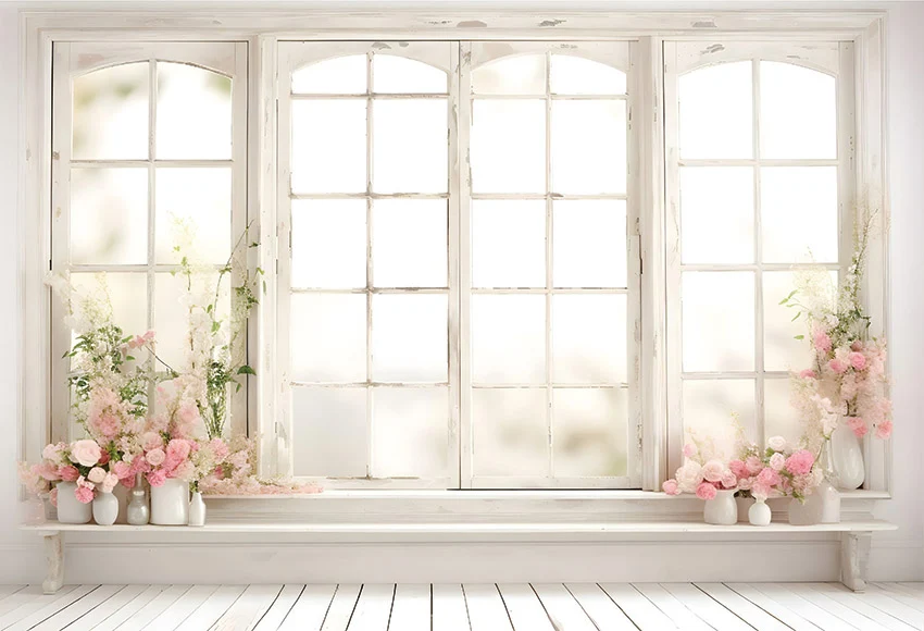 Mehofond fondo de fotografía, decoración de flores de primavera para retrato de princesa de maternidad, arco de ventana, jardín Floral, telones de