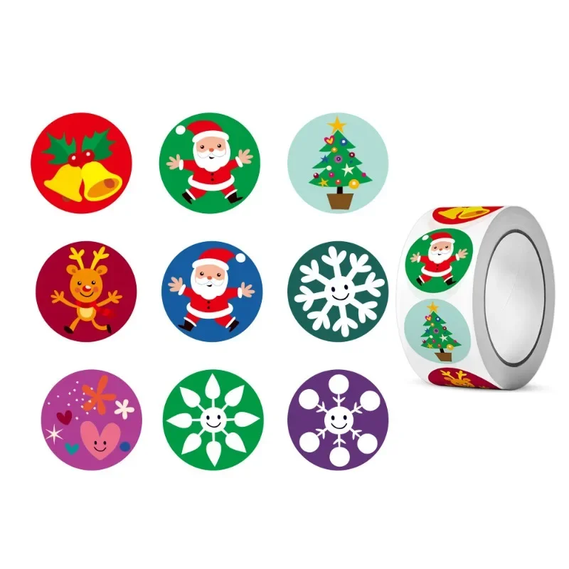 Christmas Theme Seal Labels Stickers Merry Christmas Stickers For DIY Gift Baking Package Envelope Stationery Decor