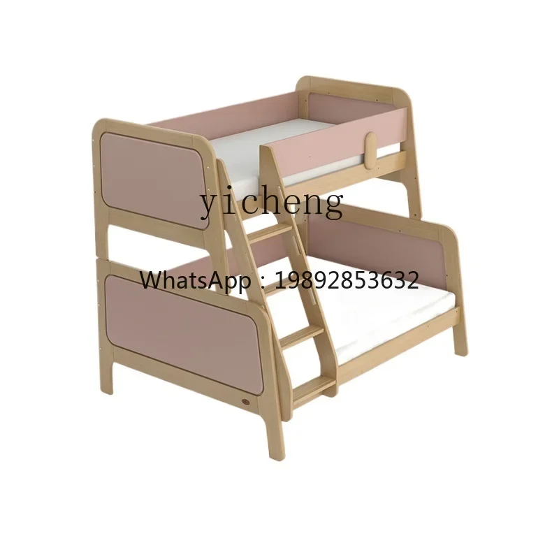 Solid Wood High And Low Bunk Children's Bed Small Apartment Bunk Bed Double Layer Bunk Bed