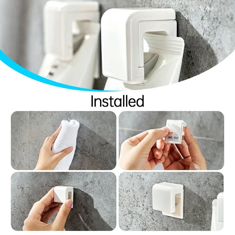 1-10pcs Punch-free Toothbrush Holder Portable Toothpaste Holder Multifunctional Self-adhesion Waterproof Toothbrush Organizer