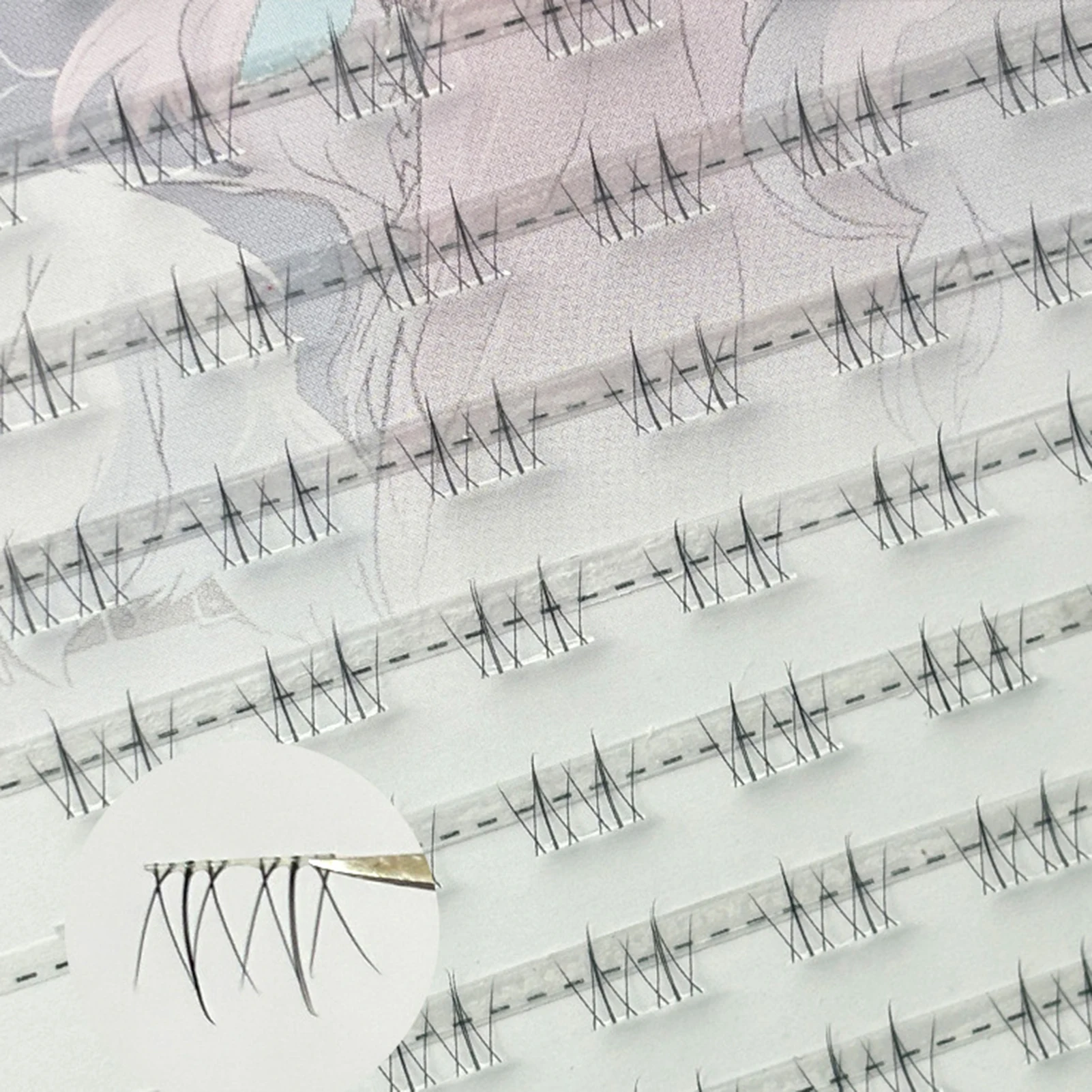 

5mm Bottom Lash Clusters Black Individual False Lashes For Fashion Show Dance Wedding