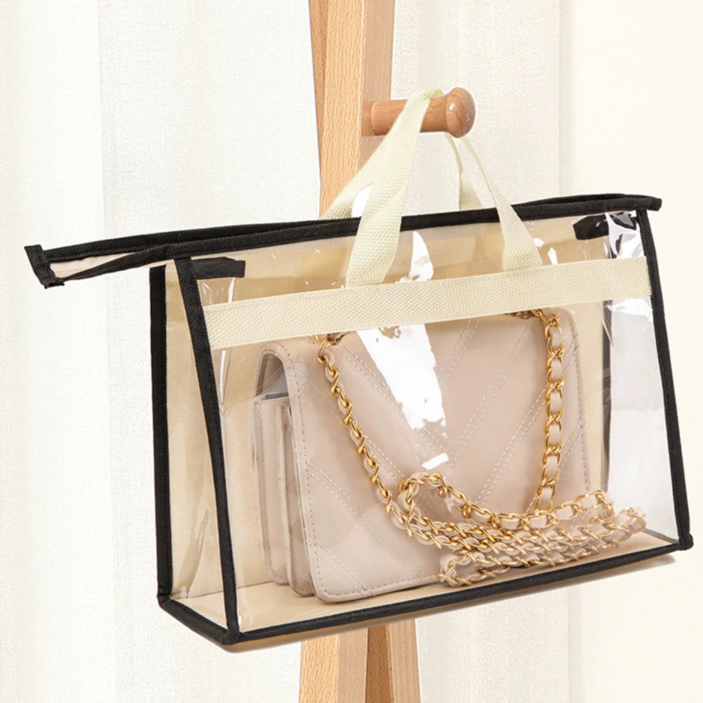 

3pcs bag Dust ganizer Tote Storage Purse Dust Bag Clear Non woven Fabric Waterproof Durable Reusable Travel Shoe Bag