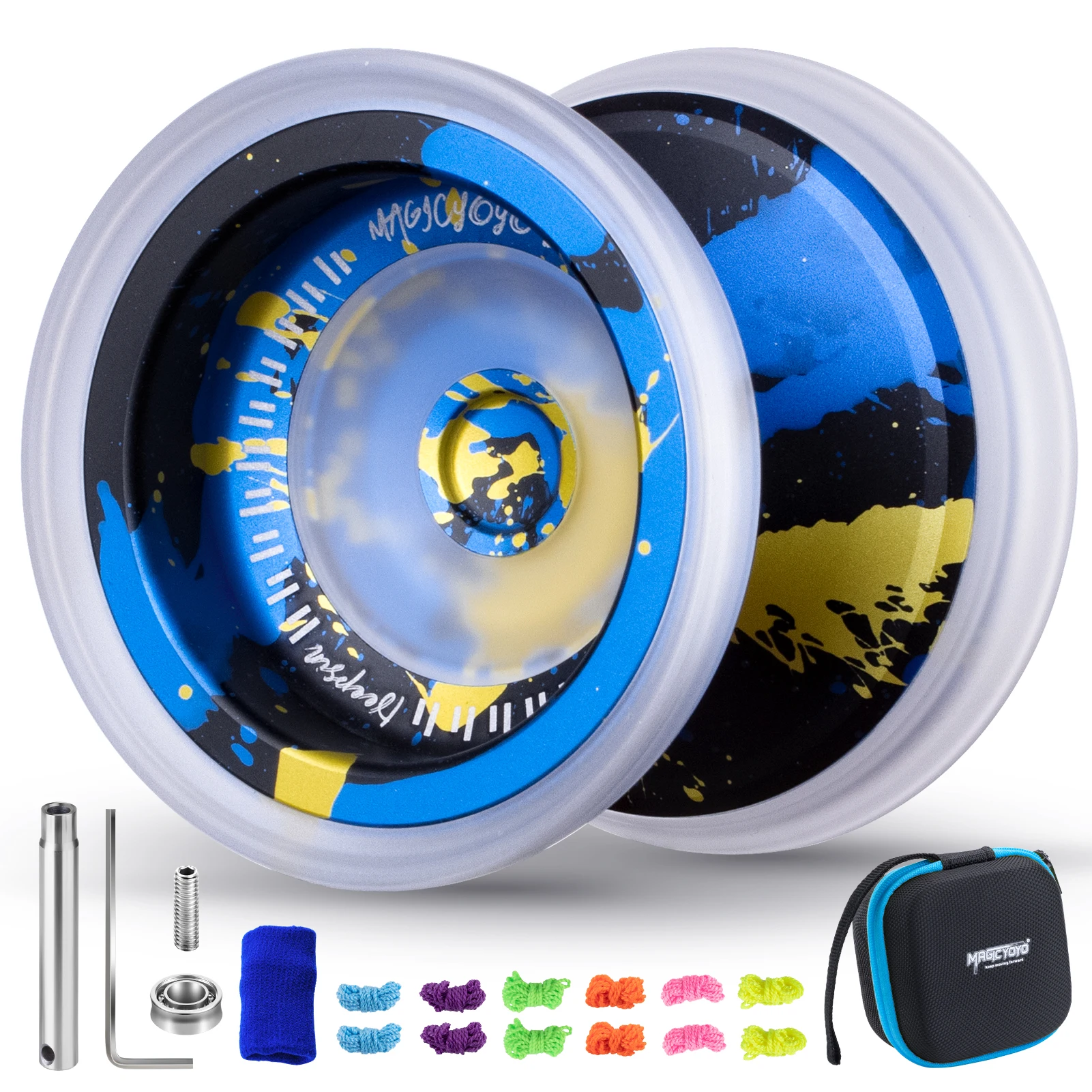 MAGICYOYO V13 DEEPSPIN Bi-Material Yoyo dla dzieci w wieku 8-12 lat i dorosłych, profesjonalne Yoyo o podwójnym przeznaczeniu dla wszystkich poziomów umiejętności, Trick Yo