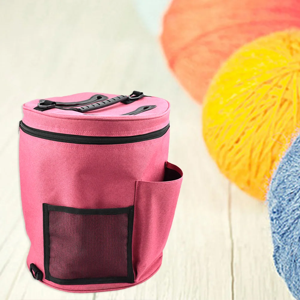 

Woven Buggy Bag Convenient Craft Storage Crochet Yarn Ball and Knitting Tools Stylish