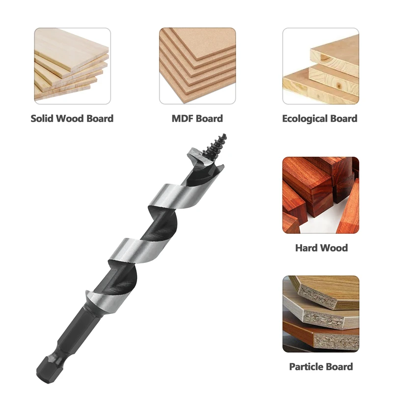 Imagem -03 - Heda Carpintaria Navio Auger Brocas Hex Mudança Hank Macio e Duro Wood Hole Saw Pcs mm mm 10 mm 12 mm in Hex 5pcs