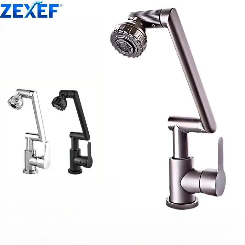 

Смеситель для умывальника для ванной комнаты с датчиком, универсальная кухонная раковина, горячая и холодная бытовая двухрежимная вращающаяся биде, роботизированная рука для кухни