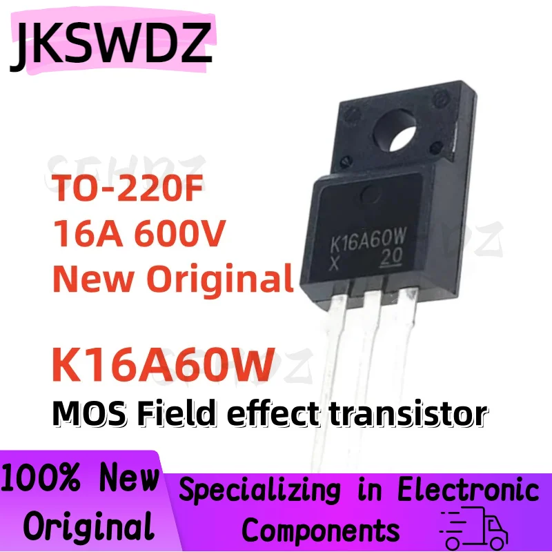 10/20PCS Transistores de tubo de efecto de campo MOS TK16A60W K16A60W TO-220F 16A 600V, completamente nuevos y originales.