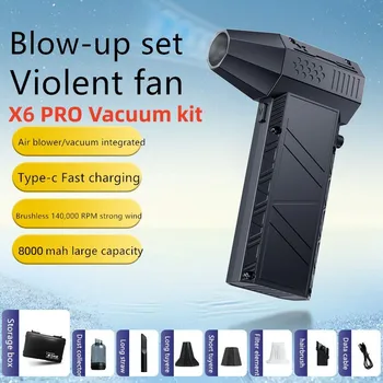 Mini ventola Turbo Jet 140000 Ventilatore d'aria con motore brushless RPM Aspirapolvere Ventilatore per condotto portatile Ventola turbo 52M/S con kit ugelli aggiuntivi