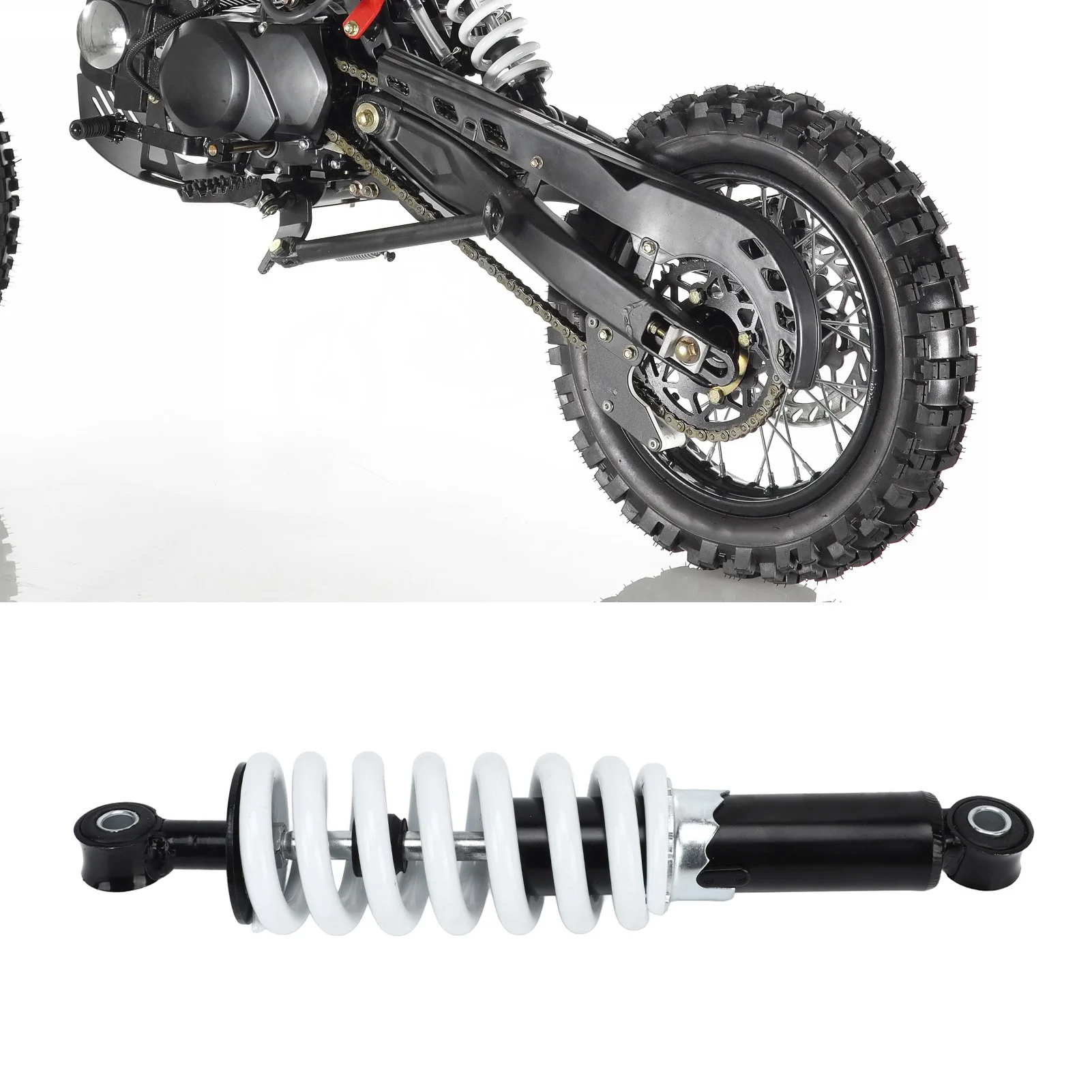 

Motorcycle Shock Coil Spring Resistant Anti Rust High Strength Shock Absorbers Suspension for 125cc To 150cc Dirt Bike