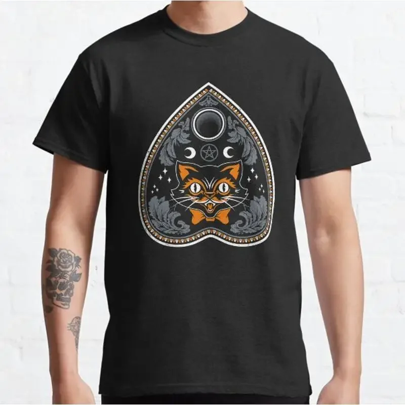 Halloween Cat Goth Retro Planchette Occult Witch Classic T Shirt