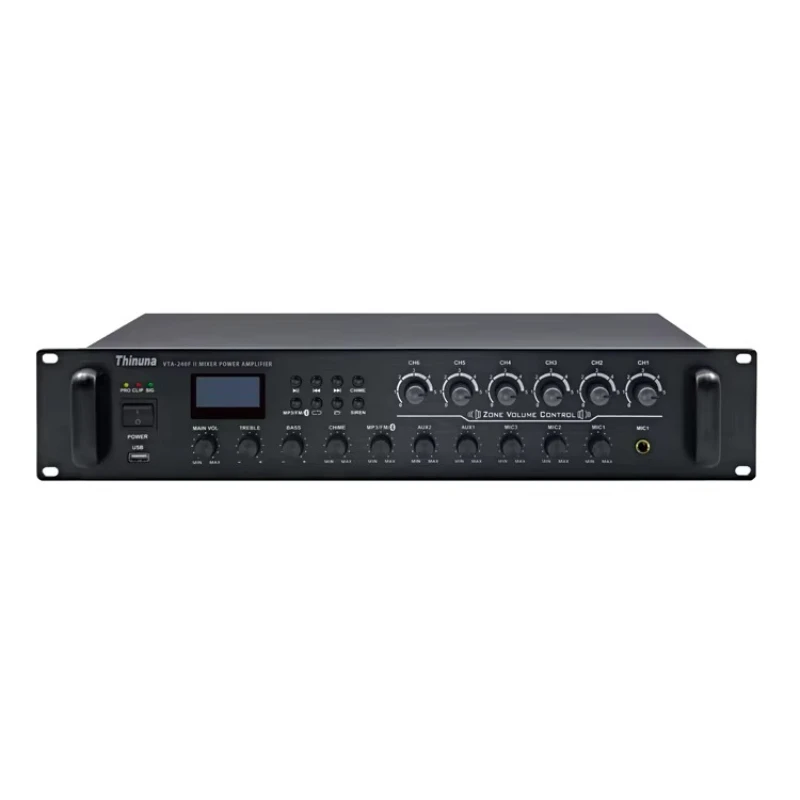 Power Amplifier System 6-Zone Audio Power Amplifier 5 EQ Sound Effector Mixer Amplifier
