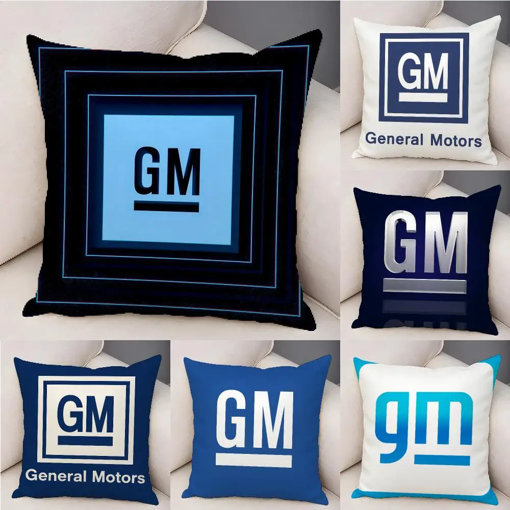 Hot Logo G-General M-Motors Fashion Cushion Cover Plush Decorative Pillow Case With Hidden Zipper Fashion Room Decor For Home