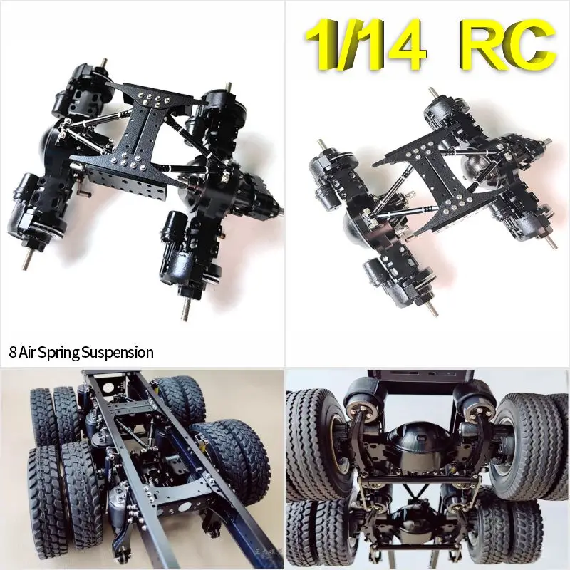 8 Air Spring Suspension for Tamiya 1/14 RC Truck for SCANIA 770S R620 for Volvo FH16 for ACTROS 3363 Car Accessories