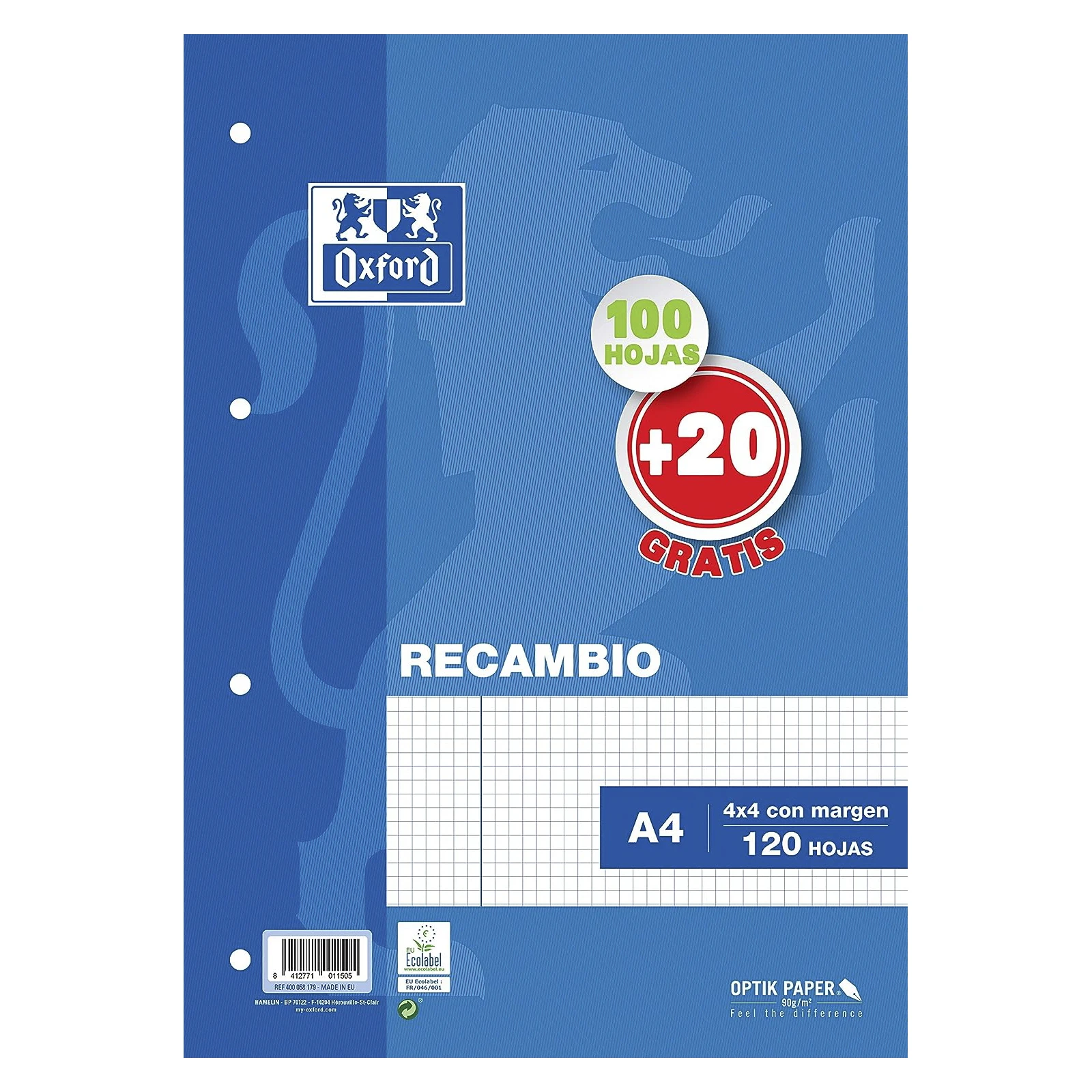Carpeta Archivadora Con 100 Hojas Cuadriculadas - 4 Anillas, Separadores Y Cierre De Goma, Color Rosa