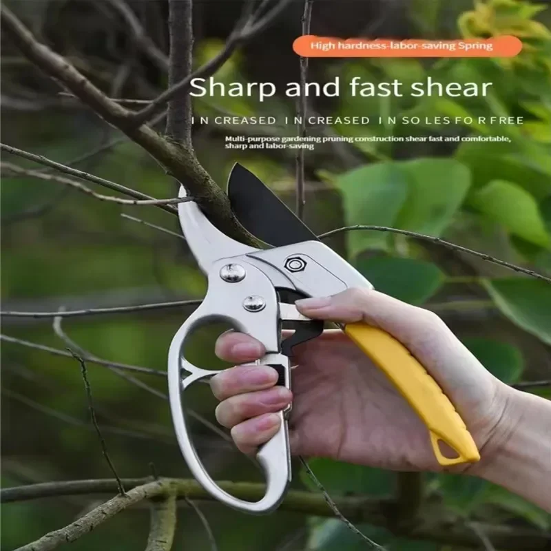 SK5 Ergonomic Pruning Shears Titanium-Plated Alloy Steel Quick Efficient Cuts Labor-Saving Spring  Garden Fruit Harvesting Tools