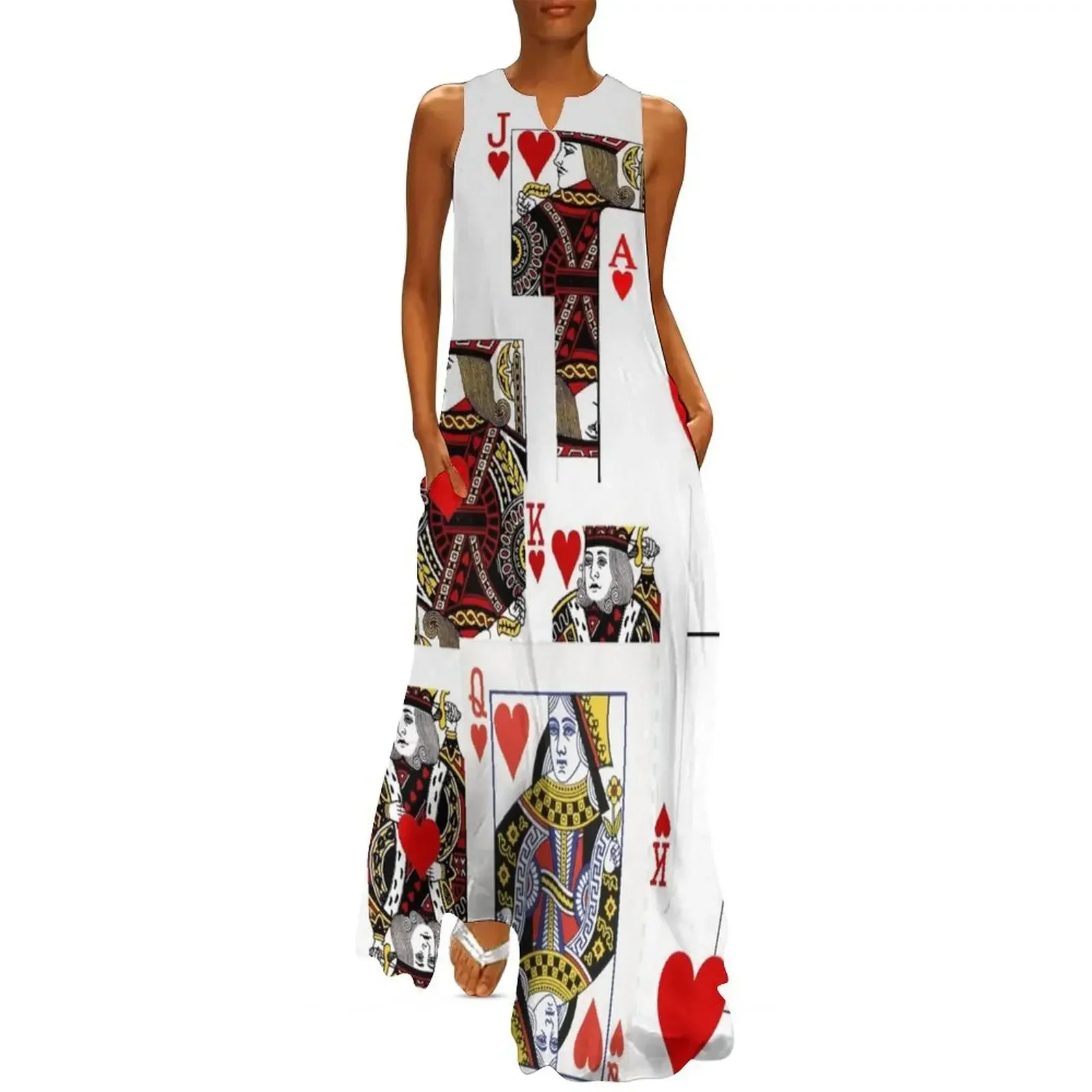 

ROYAL COURT CASINO RED HEARTS PLAYING CARDS Long Dress women's summer jumpsuit summer dresses ladies 2025 Dress