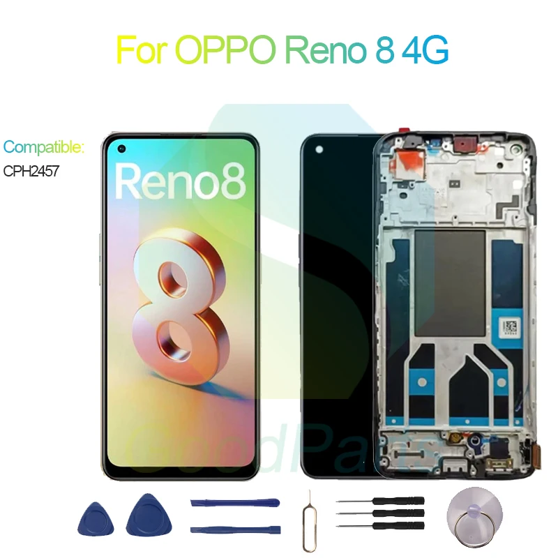 

Для OPPO Reno 8 4G Сменный дисплей 2400*1080 CPH2457 Reno 8 4G ЖК сенсорный дигитайзер