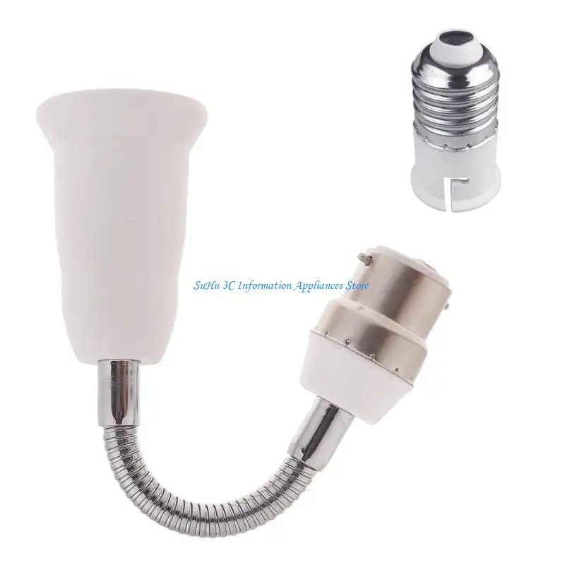Adaptateur d'extension douille E27, Extension d'ampoule B22 à E27, extension douille Flexible pliable, col cygne