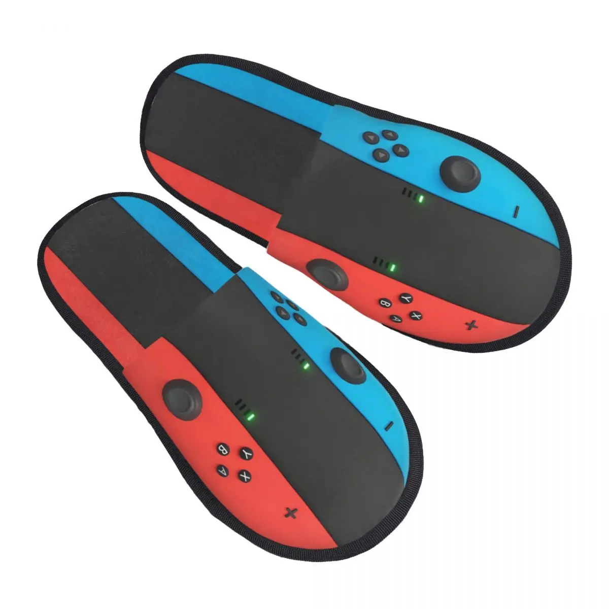 

Custom Joycon Gamer Controller Cozy Scuff Memory Foam Slippers Women Vintage Game Buttons Hotel House Shoes