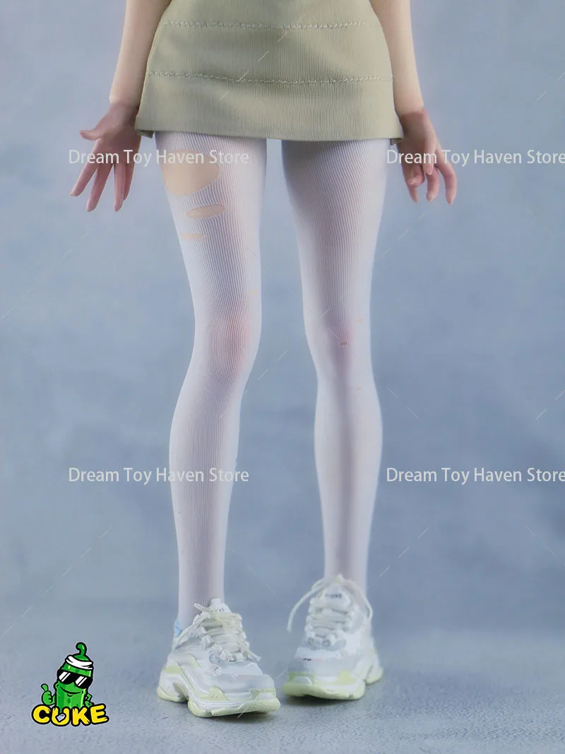 5 Colors 1/6 Scale Female Ultra-thin Hole Stockings Non Connected Feet Long Socks Model Fit 12'' Soldier Action Figure Body