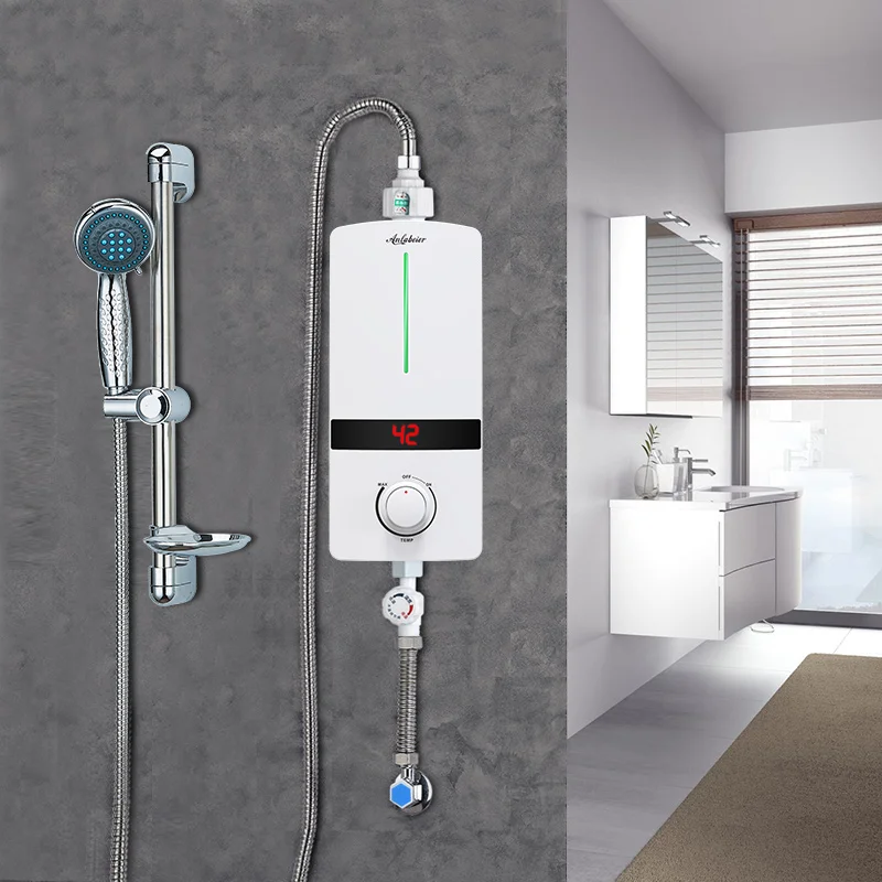 New Design 5.5KW Low Wattage Electric Hot Water Heaters for Bath at Home Portable Tankless Boiler for Household Showering