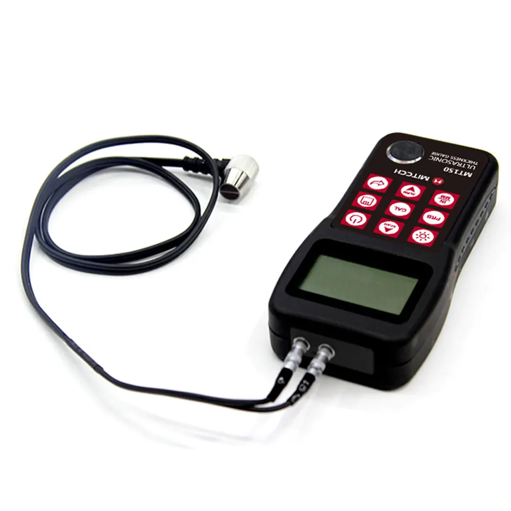 MT150 Digital Ultrasonic Thickness Guage For plastic, ceramic glass ultrasonic conductors precise measurement tester 0.75~300mm