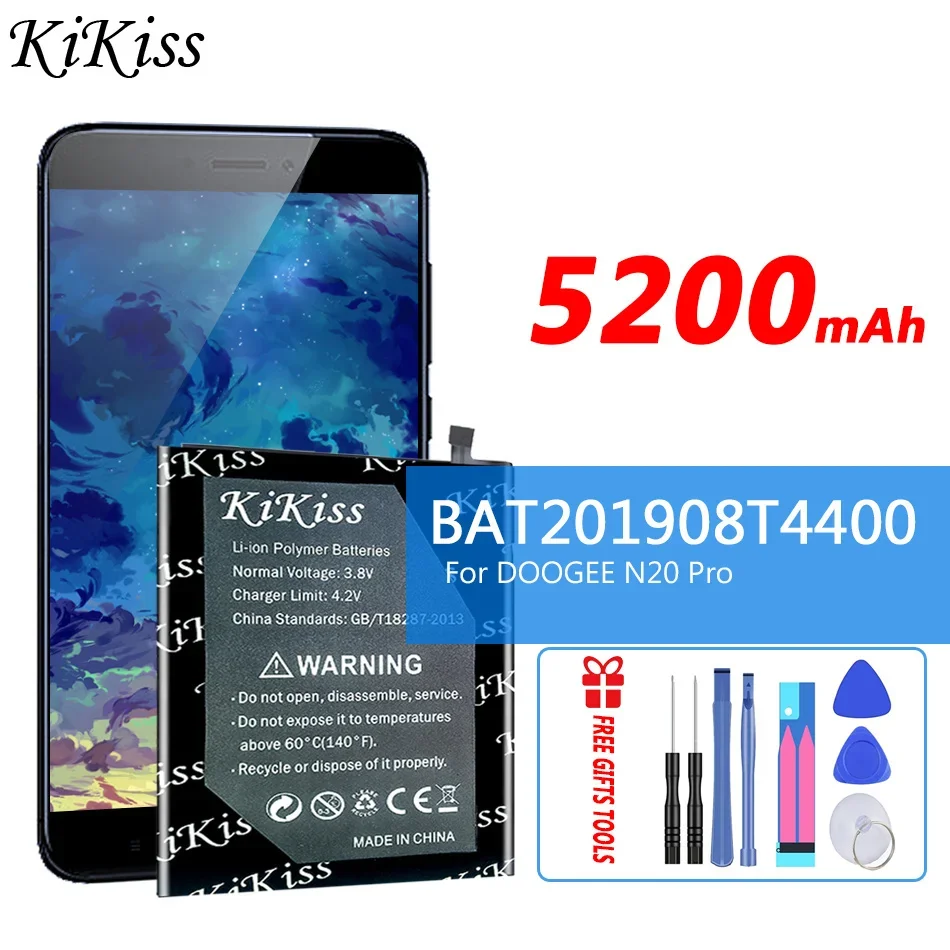 

5200mAh KiKiss Powerful Battery BAT201908T4400 For DOOGEE N20 Pro N20Pro Mobile Phone Batteries