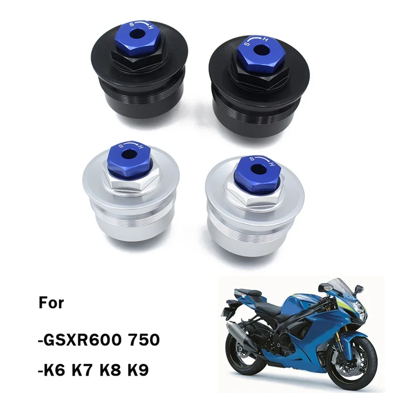 

Front Shock Absorber Screw For Suzuki GSXR600 750 2006-2010 Shock Absorber Accessories Silver & Blue-A99D