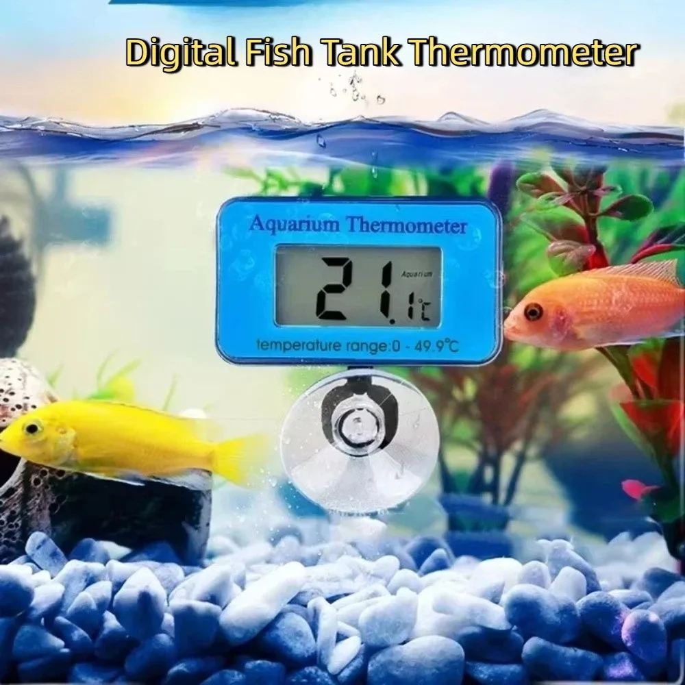 

Waterproof Digital Fish Tank Thermometer Real-time Monitoring Suction Cup Mounting Aquarium Thermometer Plastic Professional