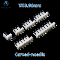 20pcs VH3.96 VH connector 3.96MM PITCH MALE pin header 2P/3P/4P/5P/6P/7P/8P/9P/10P/11P/12P Curved needle VH3.96