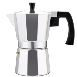 Mocha Coffee Pot Stovetop Espresso Maker Aluminum Silver Coffee Percolator Home Hand-brewed Octagonal Moka Pot Kitchen Utensils