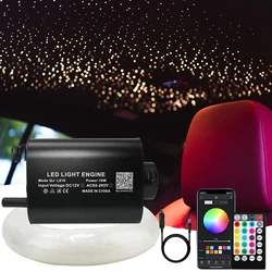 16W RGBW Car Roof Star Light LED Starry Sky Ceiling Lights Auto Accessories Lamp Music Control Car Roof Star Optical Fiber Light