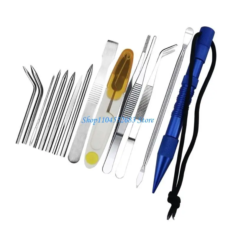

Y6GD Tent Stake & Paracord Needle for Shelter Setups Repair Sunshades Mounting 14pcs