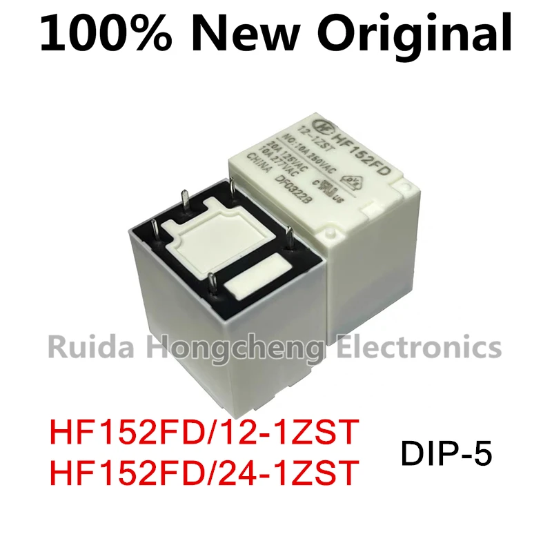 10PCS/Lot HF152FD/12-1ZST、HF152FD/24-1ZST、DIP-5 New Original Power Relay HF152FD-24-1ZST HF152FD-12-1ZST