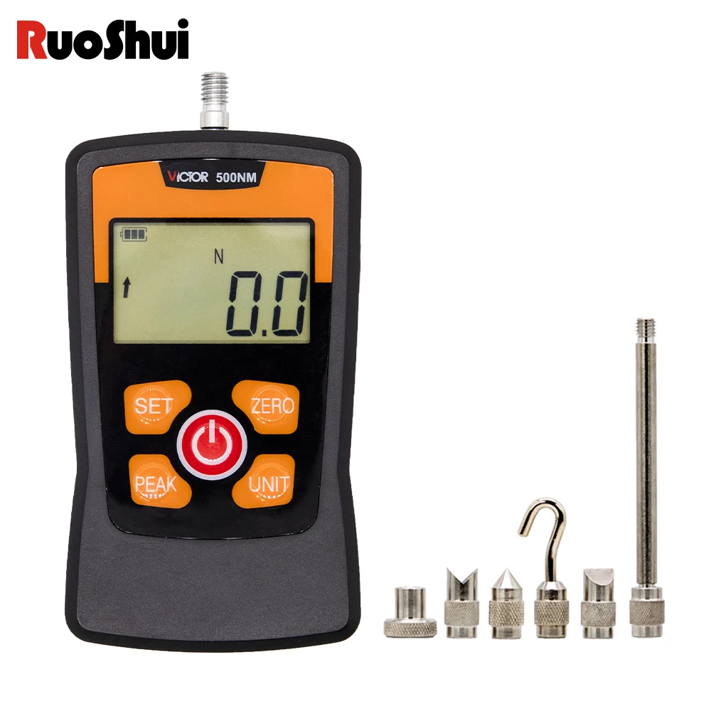 

Digital Force Gauge Spring Push Pull Gauge Portable Push Pull Tester Measuring Instrument Dynamometer 500N Force Test Equipment