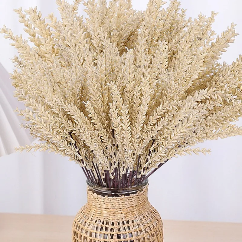 Artificial Wheat Plants Bedroom Living Room Dried Wheat Stalks Decor Wedding Anniversary Bouquet Home Office Desktop Ornaments