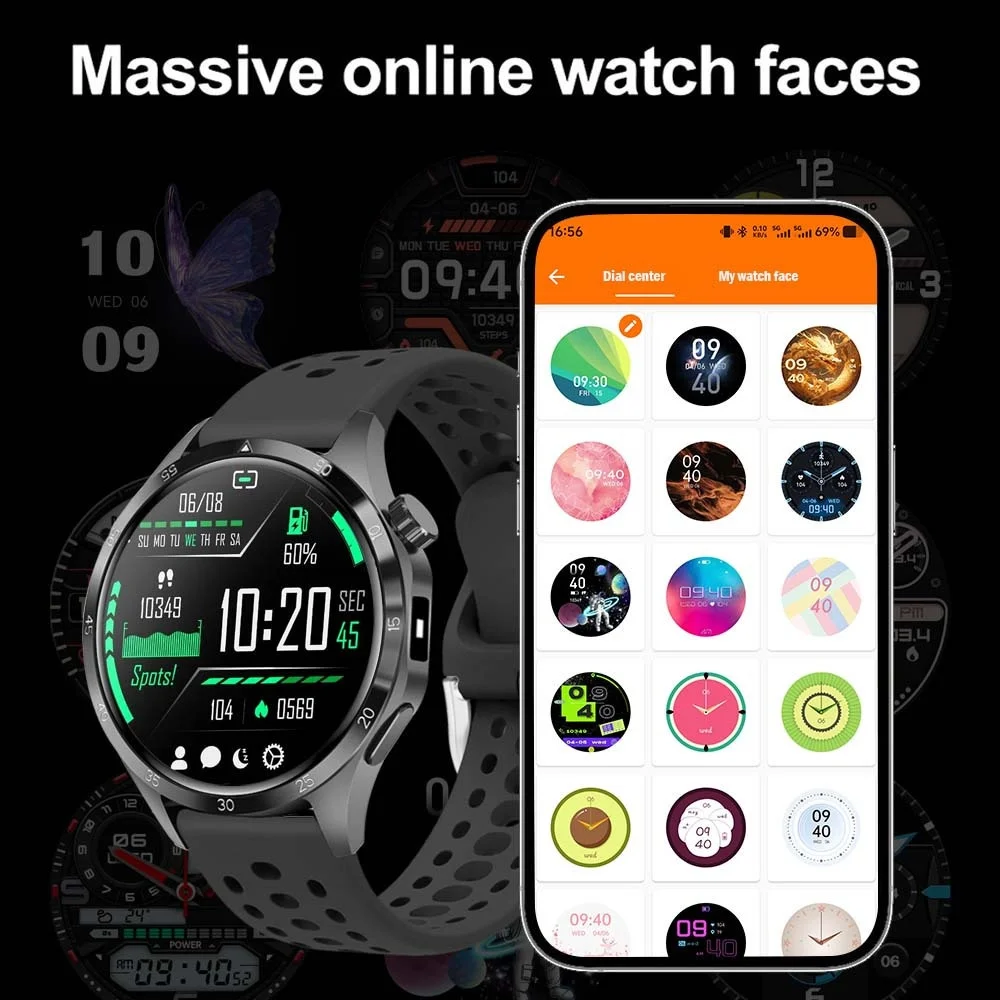 Smart Watch, 1.5-Inch Touch Screen, 180Mah, Fashionable Strap, with Call Reminder/Message Reminder/Weather Forecast/Music Contro