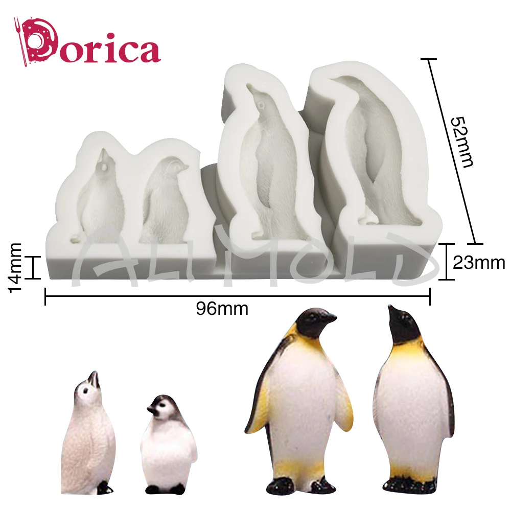 Penguin Silicone Fondant Mold Chocolate Candy Mould DIY Clay Resin Making Model Cake Decorating Tools Kitchen Pastry Bakeware