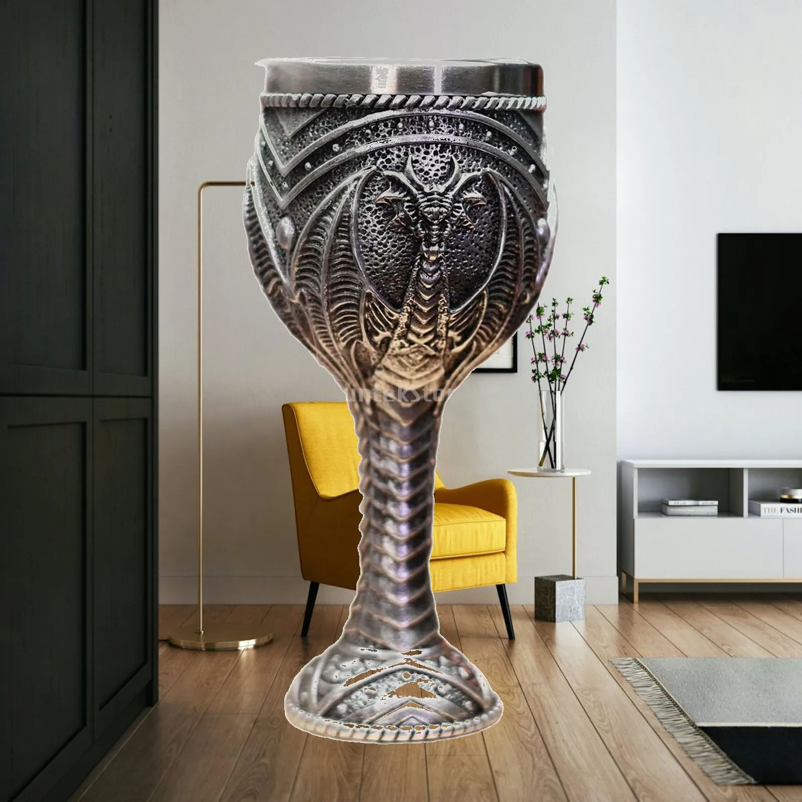 Vintage Medieval Goblet Desktop Decor Reusable Novelty Anniversary Engraving