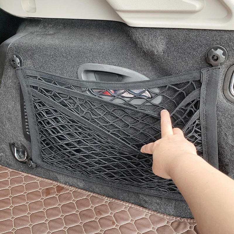 Universal Mesh Cargo Net for Car Storage Car-Net Pocket Storage Stretchable Mesh Pocket Net Wall Sticker Organizer Pouch Bag 