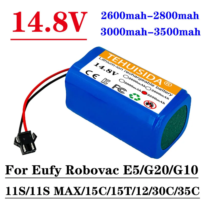 ل Eufy Robovac مكنسة كهربائية G20 G10 الهجين 14.8 فولت بطارية ليثيوم E5/11S/11S ماكس/15C/15T/12/30C/35C بطارية 14.4 فولت