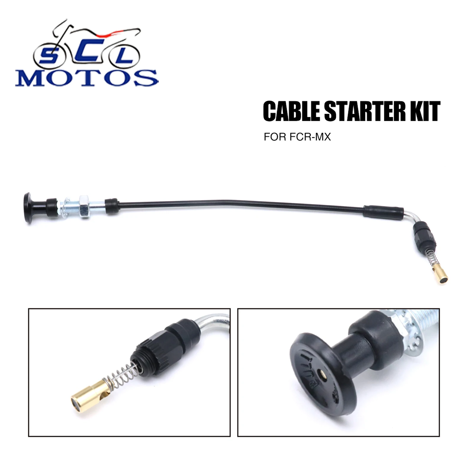 Sclmotos 310mm Carburetor Carb Choke Cable Fits For Keihi FCR-MX Cable Starter Kit Carburetor FCR Choke Conversion Kit