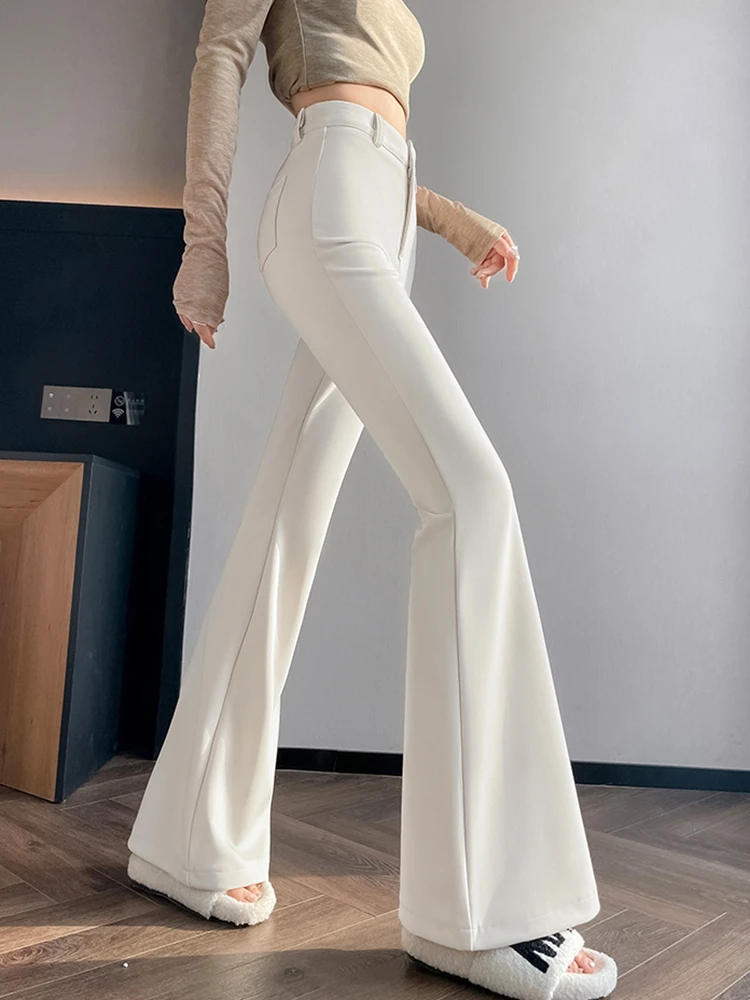 Elegante Sommer Schwarz Flare Hosen Frauen Hosen 2025, Koreanische Mode Y2k Kleidung Pantalones streetwear Hohe Taille Breite Bein Hosen