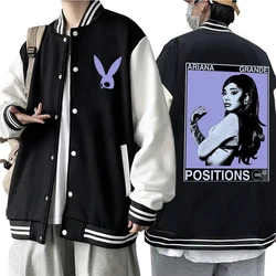 2024 Ariana Grande Positions World Tour 2024 Hoodie Baseball Uniform Jackets Men Women Hip Hop Coats Streetwear Tops for Fans