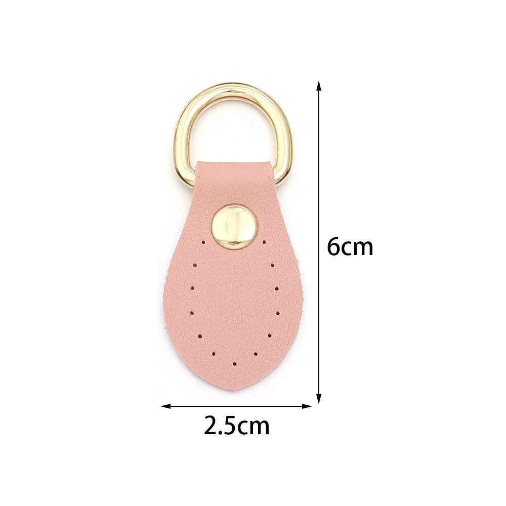 2Pcs/Lot Handmade Bag Buckle Straps PU Leather Metal Handbags Shoulder Buckle DIY Zipper Puller Manual Purse Accessories