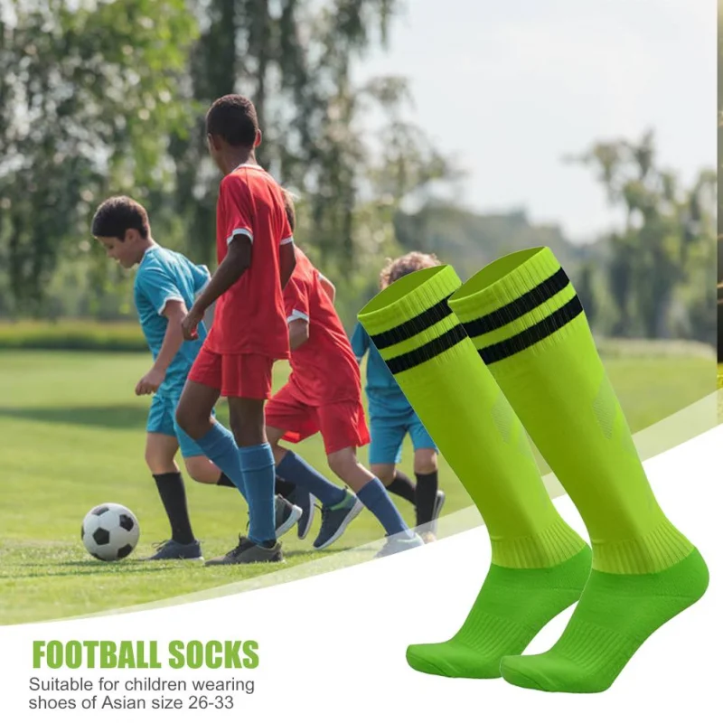 Calcetines largos de algodón y LICRA para niños, medias por encima de la rodilla para fútbol, béisbol, Hockey, deportes al aire libre, 1 par