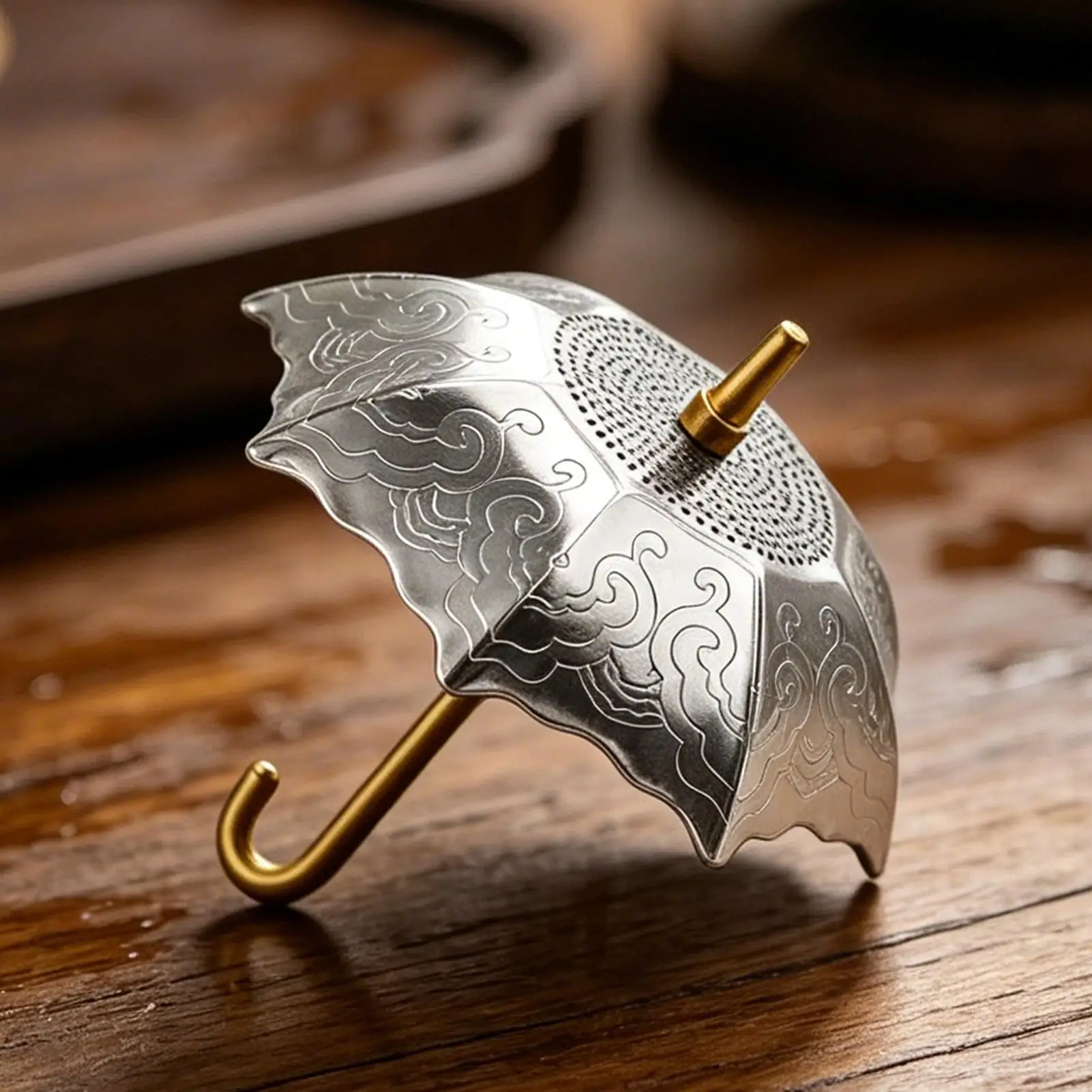 Umbrella Tea Diffuser Stainless Steel Loose Leaf Filter Diffuser Metal Tea Strainer For Home Kitchen Countertop Apartment