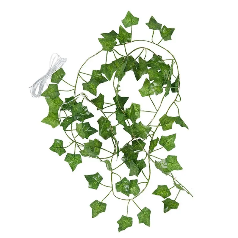 

Гирлянда-лиана AB41 на батарейках, 10 м, 100 светодиодов, с перезаряжаемыми фонариками, для спальни и сада, листья