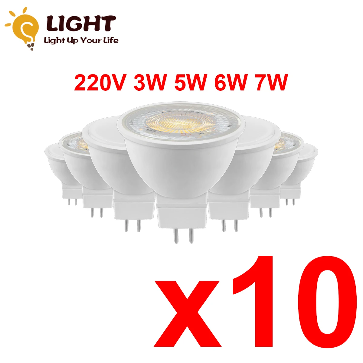 MR16 GU5.3 LED Spotlight 3W -7W AC220V-240V Led Bulb Beam Angle 38 120 Degree for home Energy Saving indoor Light Bulb for Table